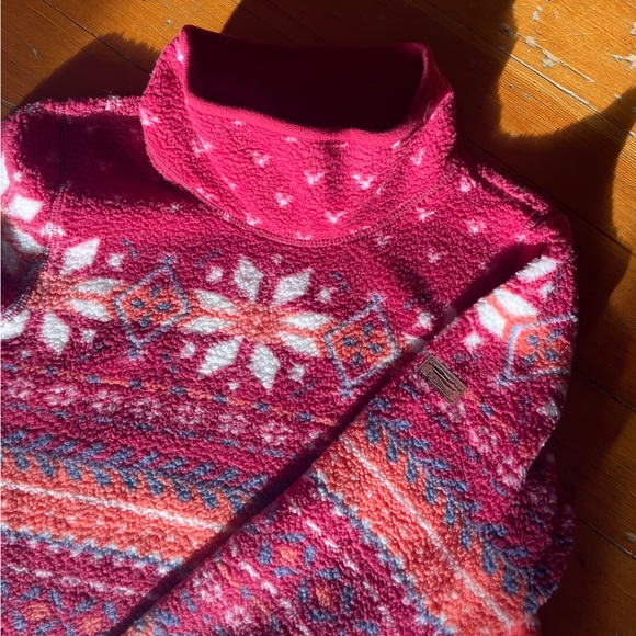 LL BEAN Women's Cozy Cottage Fleece, Funnelneck Pullover - Picture 2 of 5